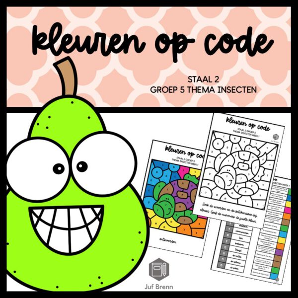 STAAL 2 WOORDENSCHAT KLEUREN OP CODE GROEP 5 THEMA INSECTEN