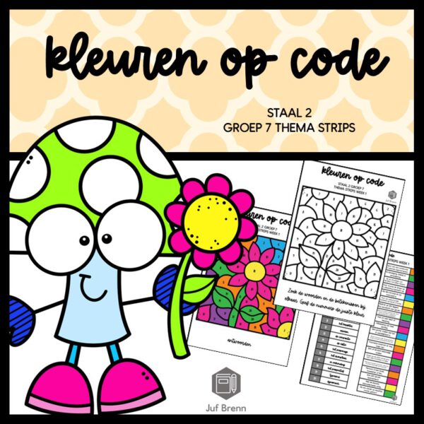 STAAL 2 WOORDENSCHAT KLEUREN OP CODE GROEP 7 THEMA STRIPS