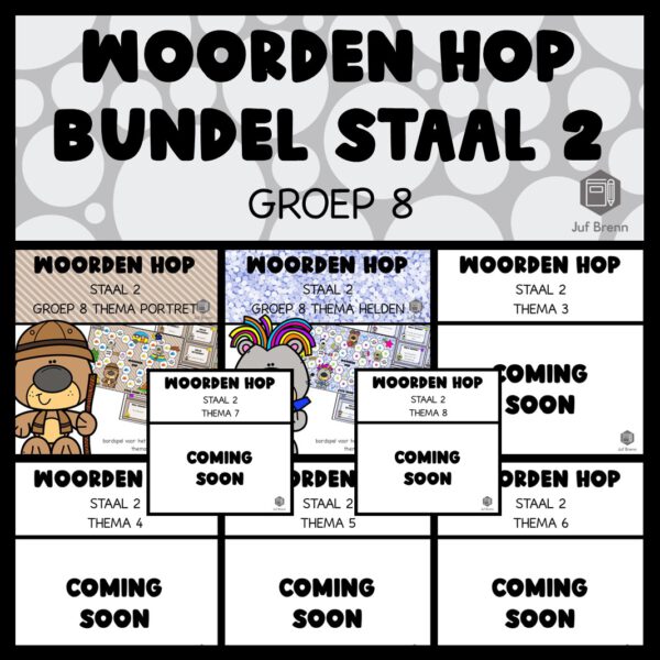 STAAL 2 WOORDEN HOP (GROEI)BUNDEL GROEP 8