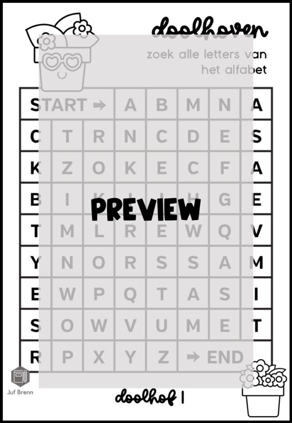 DOOLHOVEN: ALFABETISEREN LETTERS - Afbeelding 2