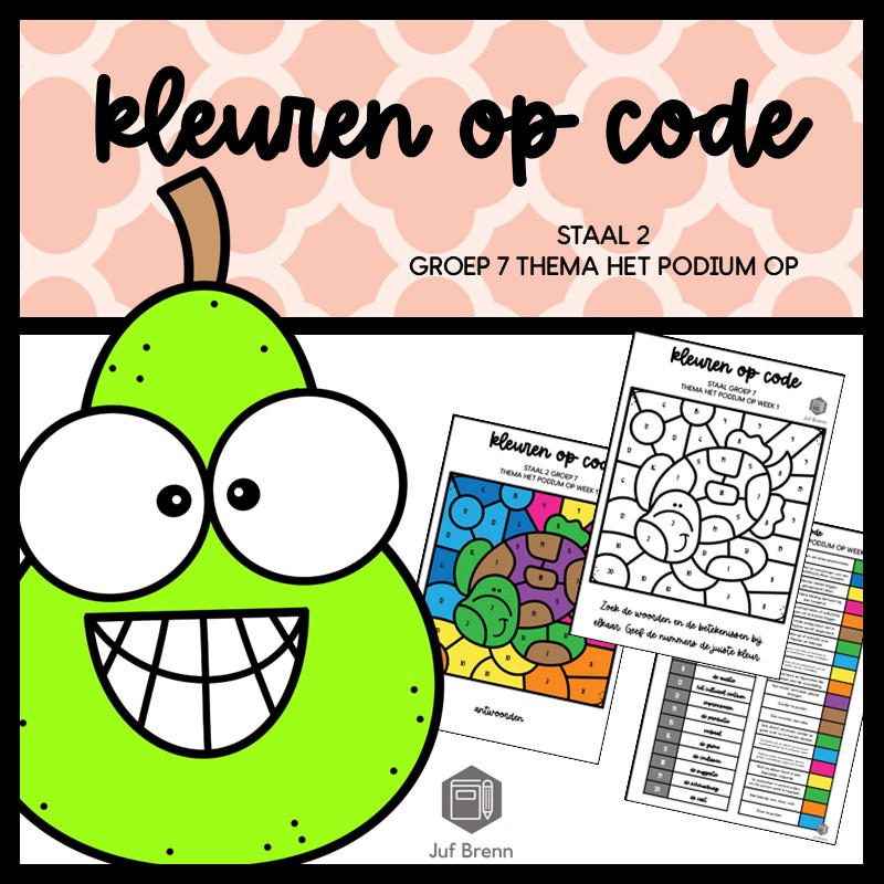 STAAL 2 WOORDENSCHAT KLEUREN OP CODE GROEP 7 THEMA HET PODIUM OP