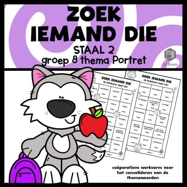 STAAL 2 WOORDENSCHAT ZOEK IEMAND DIE GROEP 8 THEMA PORTRET