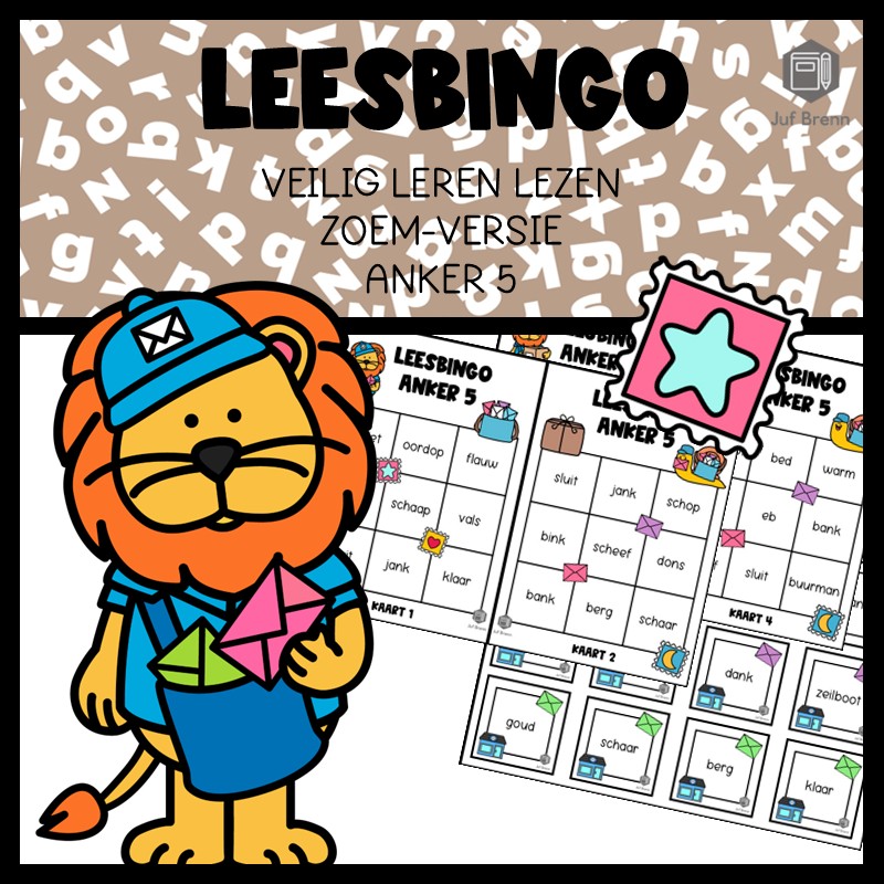 LEESBINGO VEILIG LEREN LEZEN ZOEM ANKER 5