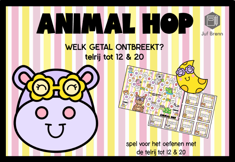 ANIMAL HOP: WELK GETAL ONTBREEKT TELRIJ TOT 12 EN 20