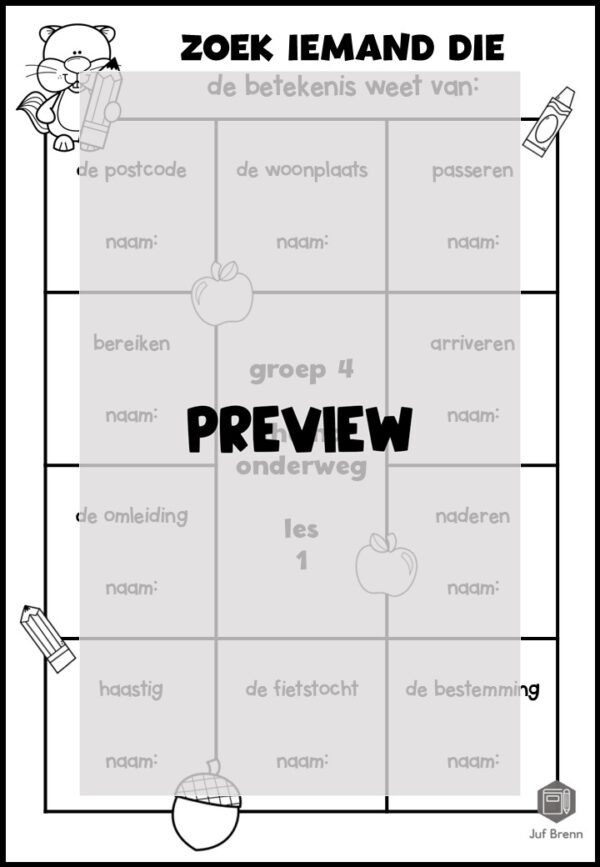 STAAL 1 WOORDENSCHAT ZOEK IEMAND DIE GROEP 4 THEMA ONDERWEG - Afbeelding 2