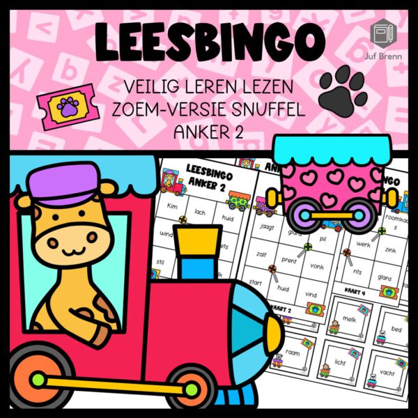 LEESBINGO VEILIG LEREN LEZEN ZOEM ANKER 2 SNUFFEL