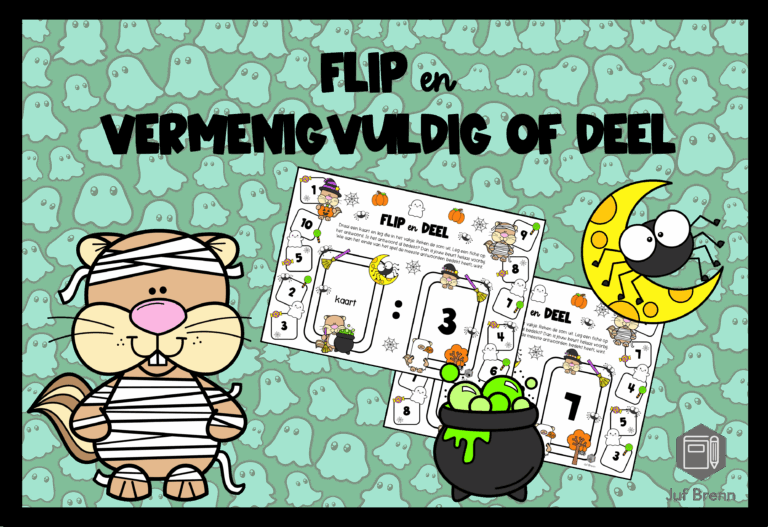 FLIP EN VERMENIGVULDIG OF DEEL HALLOWEEN