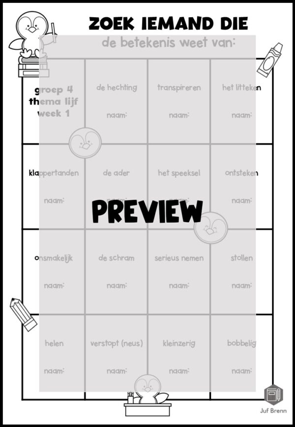 STAAL 2 WOORDENSCHAT ZOEK IEMAND DIE GROEP 4 THEMA LIJF - Afbeelding 2