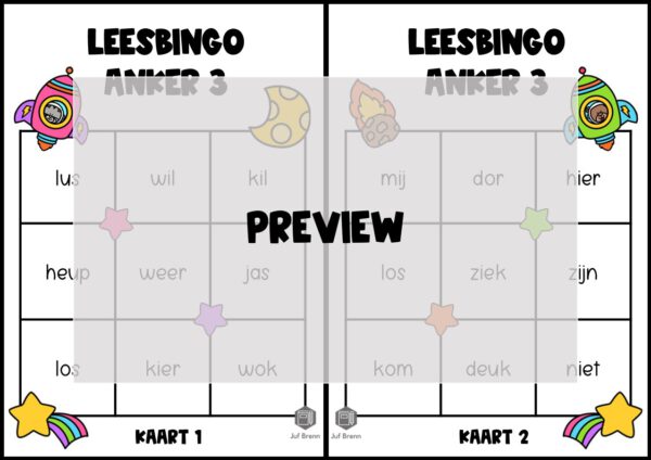 LEESBINGO VEILIG LEREN LEZEN ZOEM ANKER 3 - Afbeelding 2