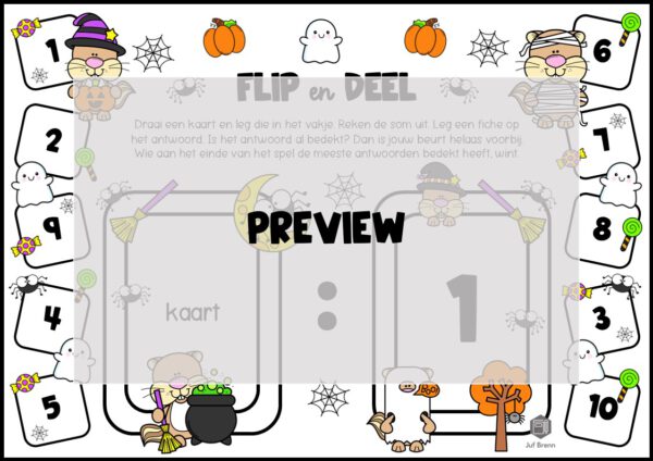 FLIP EN DEEL HALLOWEEN DEELTAFELS 1 T/M 10 - Afbeelding 2