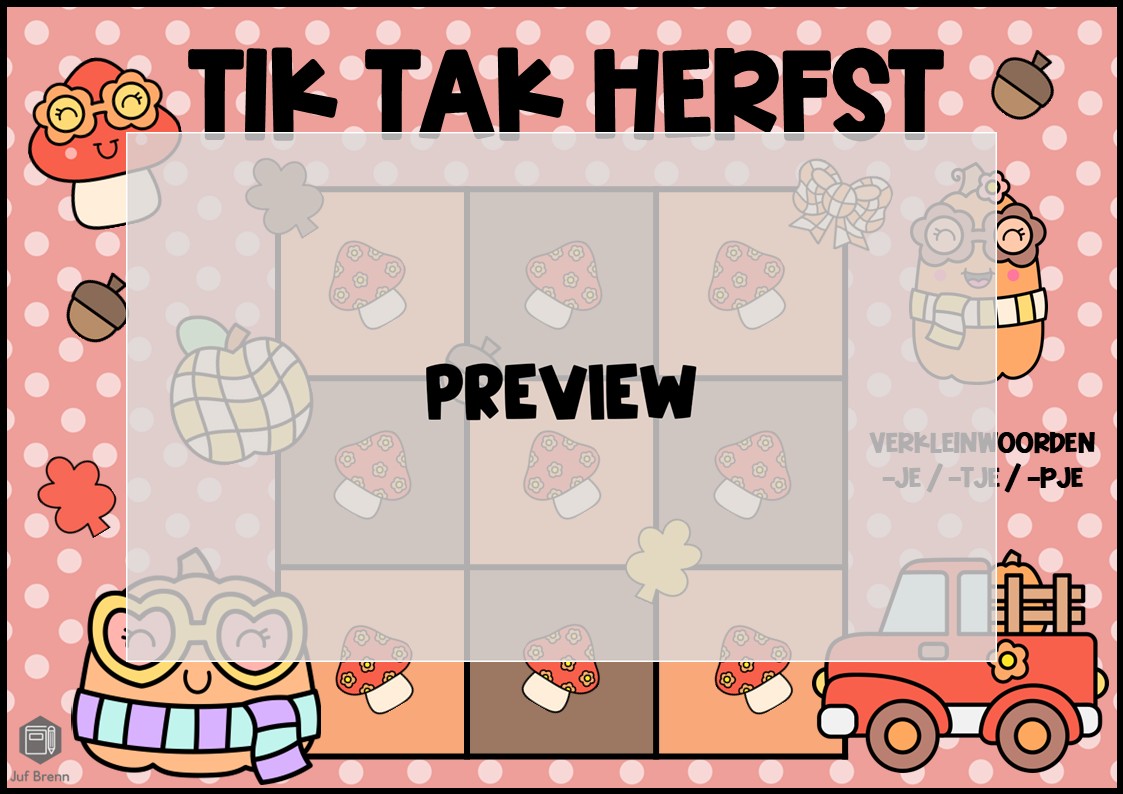 TIK TAK HERFST: VERKLEINWOORDEN JE TJE PJE - Afbeelding 2