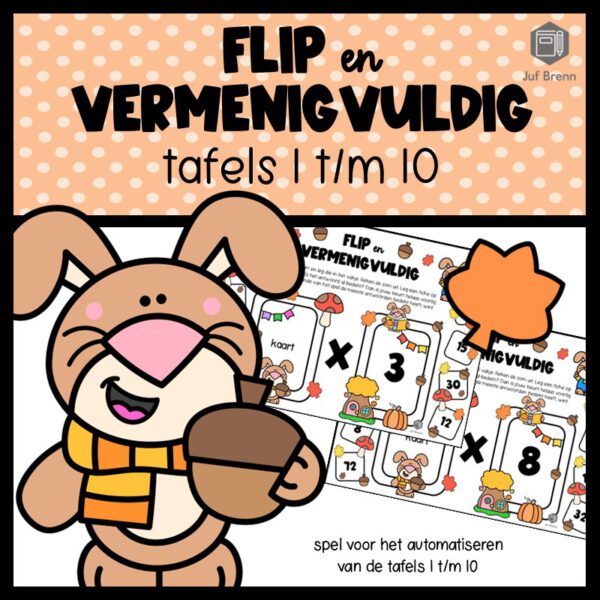 FLIP EN VERMENIGVULDIG HERFST TAFELS 1 T/M 10