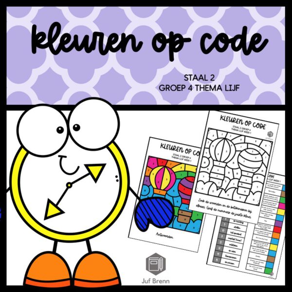 STAAL 2 WOORDENSCHAT KLEUREN OP CODE GROEP 4 THEMA LIJF