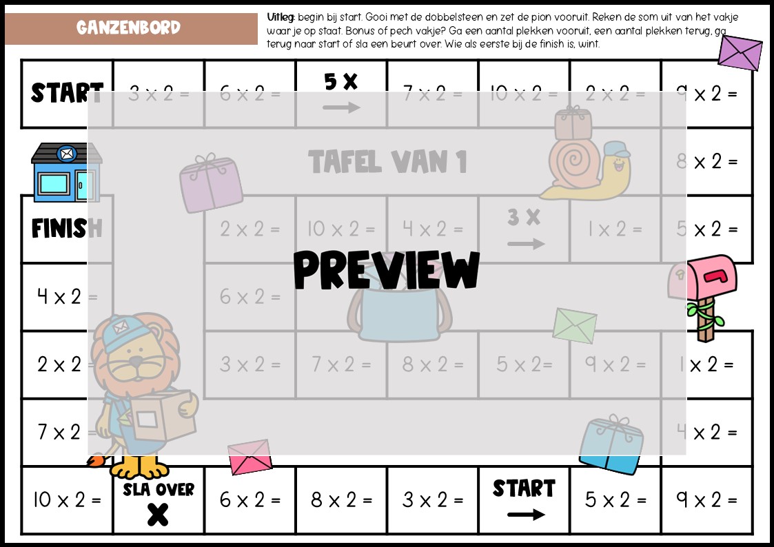 SPELLENPAKKET: TAFEL VAN 2 - Afbeelding 3