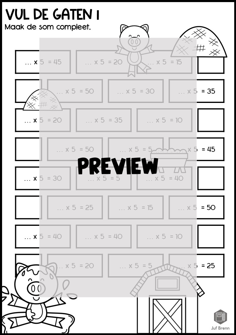 WERKBOEKJE: TAFEL VAN 5 - Afbeelding 4