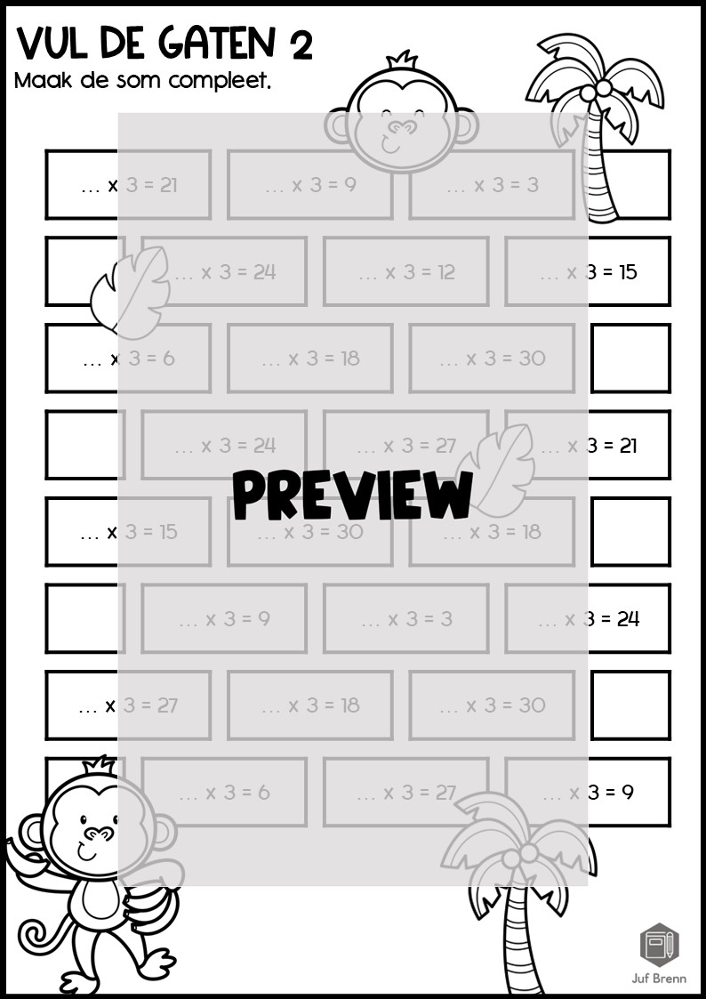 WERKBOEKJE: TAFEL VAN 3 - Afbeelding 4