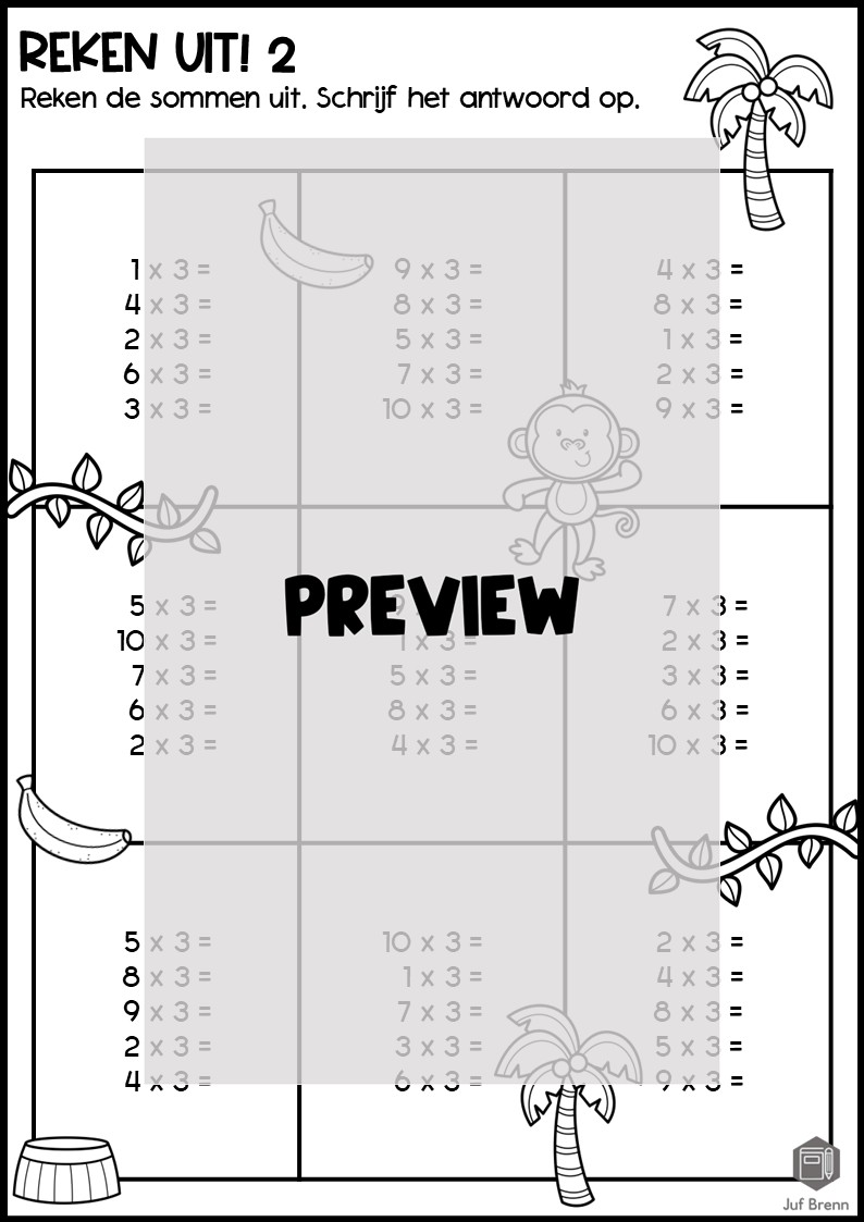 WERKBOEKJE: TAFEL VAN 3 - Afbeelding 5