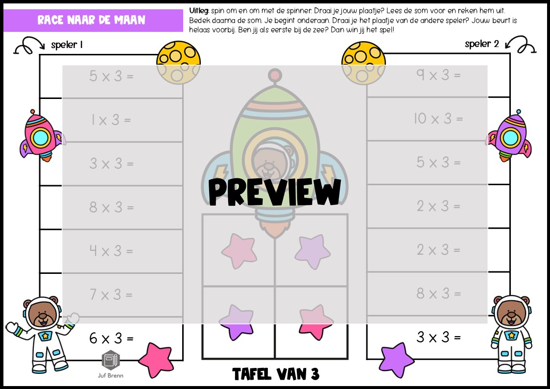 SPELLENPAKKET: TAFEL VAN 3 - Afbeelding 6