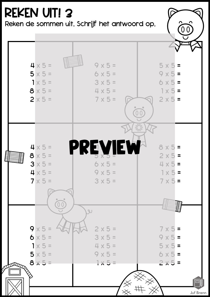 WERKBOEKJE: TAFEL VAN 5 - Afbeelding 6
