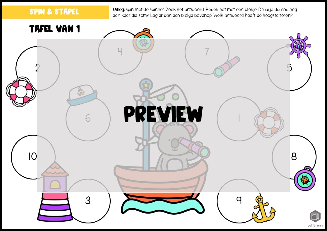 SPELLENPAKKET: TAFEL VAN 1 - Afbeelding 5