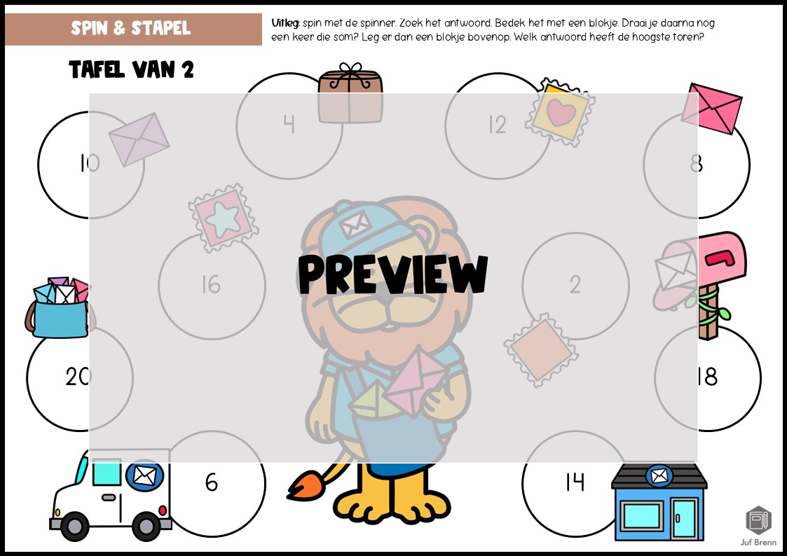 SPELLENPAKKET: TAFEL VAN 2 - Afbeelding 5