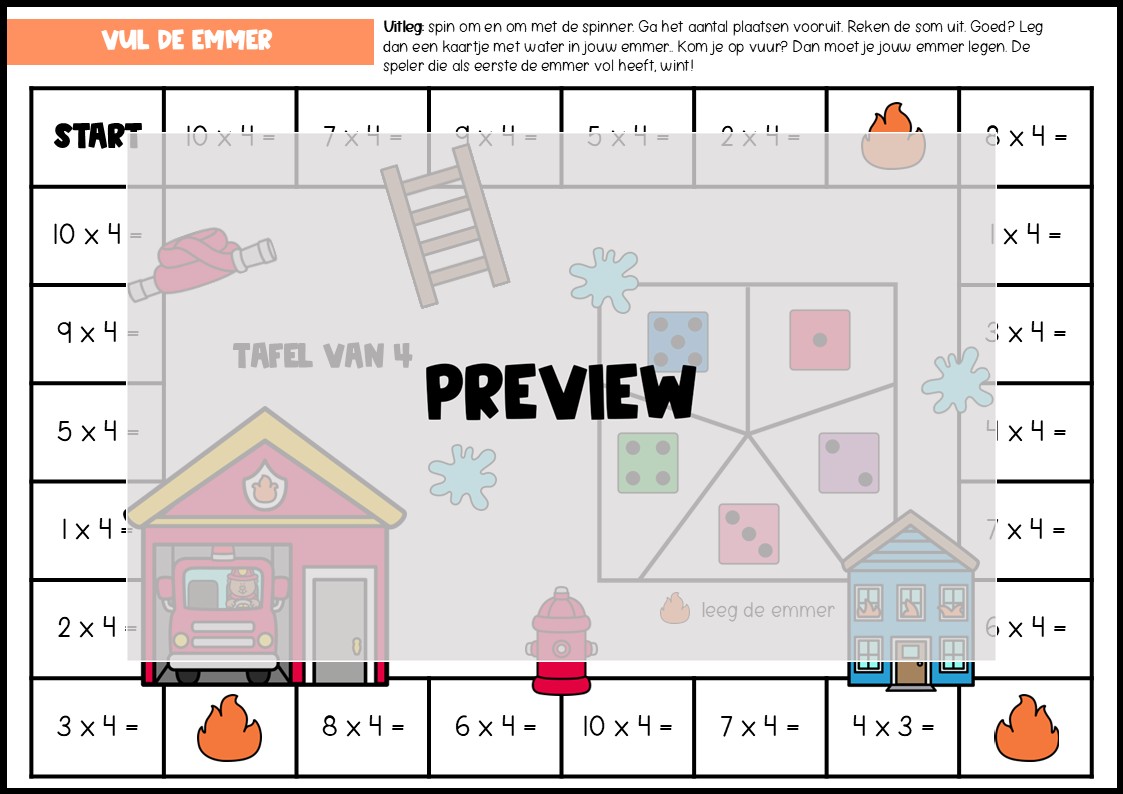 SPELLENPAKKET: TAFEL VAN 4 - Afbeelding 5