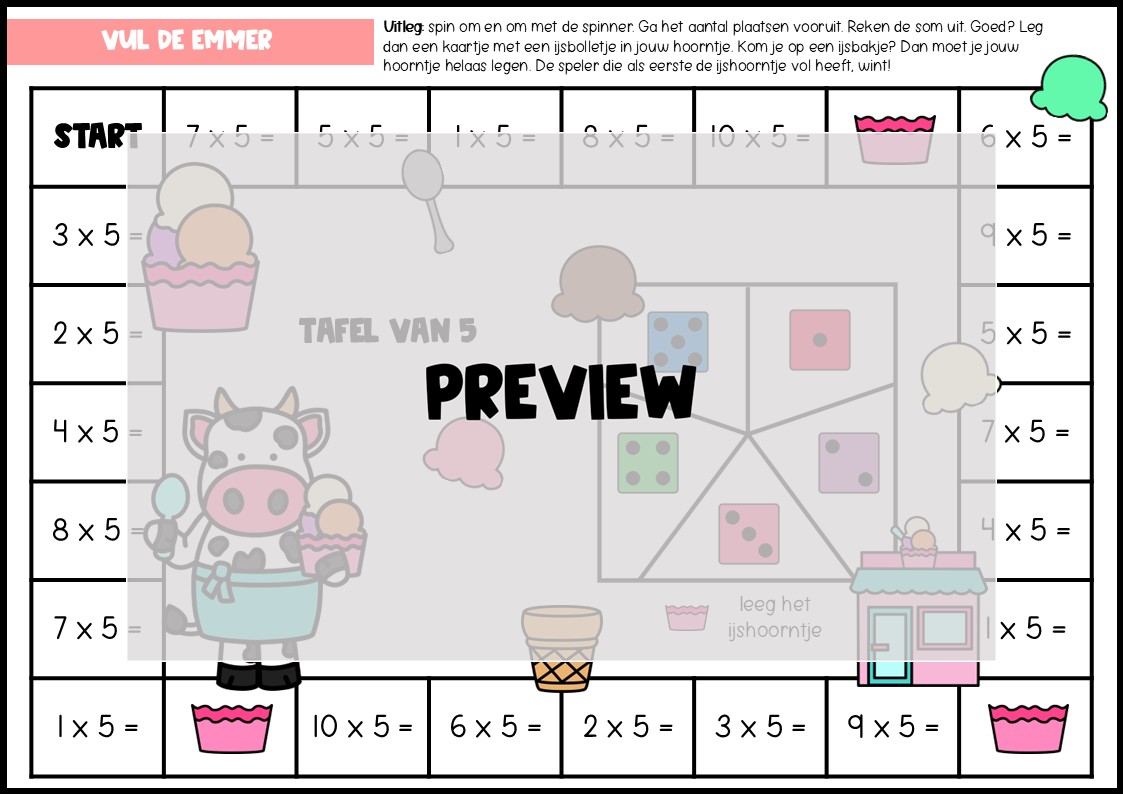 SPELLENPAKKET: TAFEL VAN 5 - Afbeelding 5
