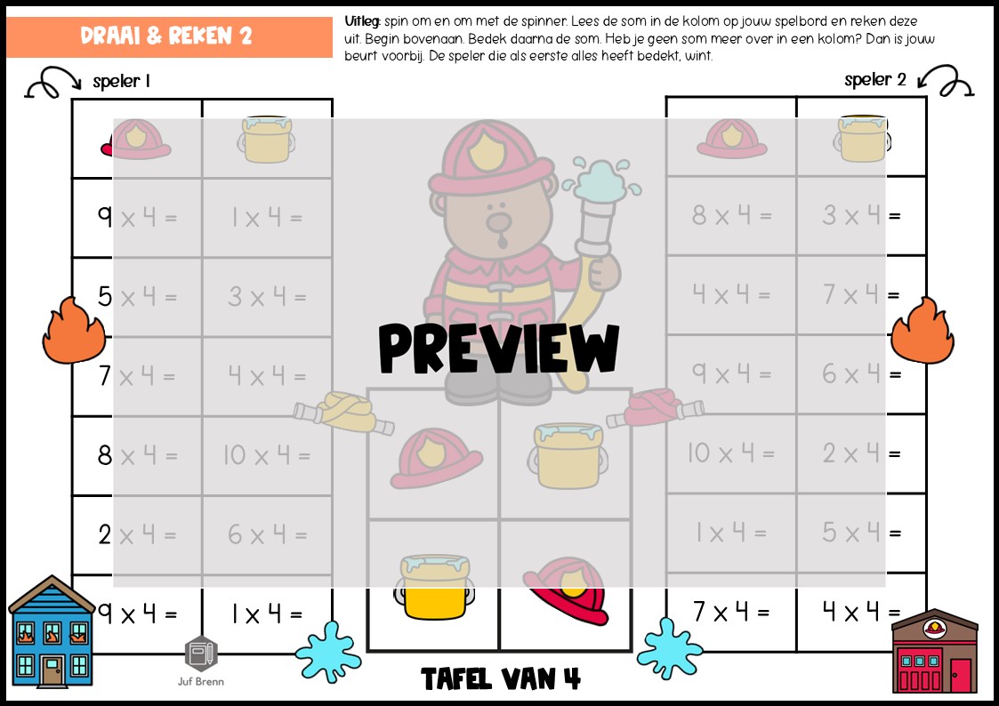 SPELLENPAKKET: TAFEL VAN 4 - Afbeelding 6