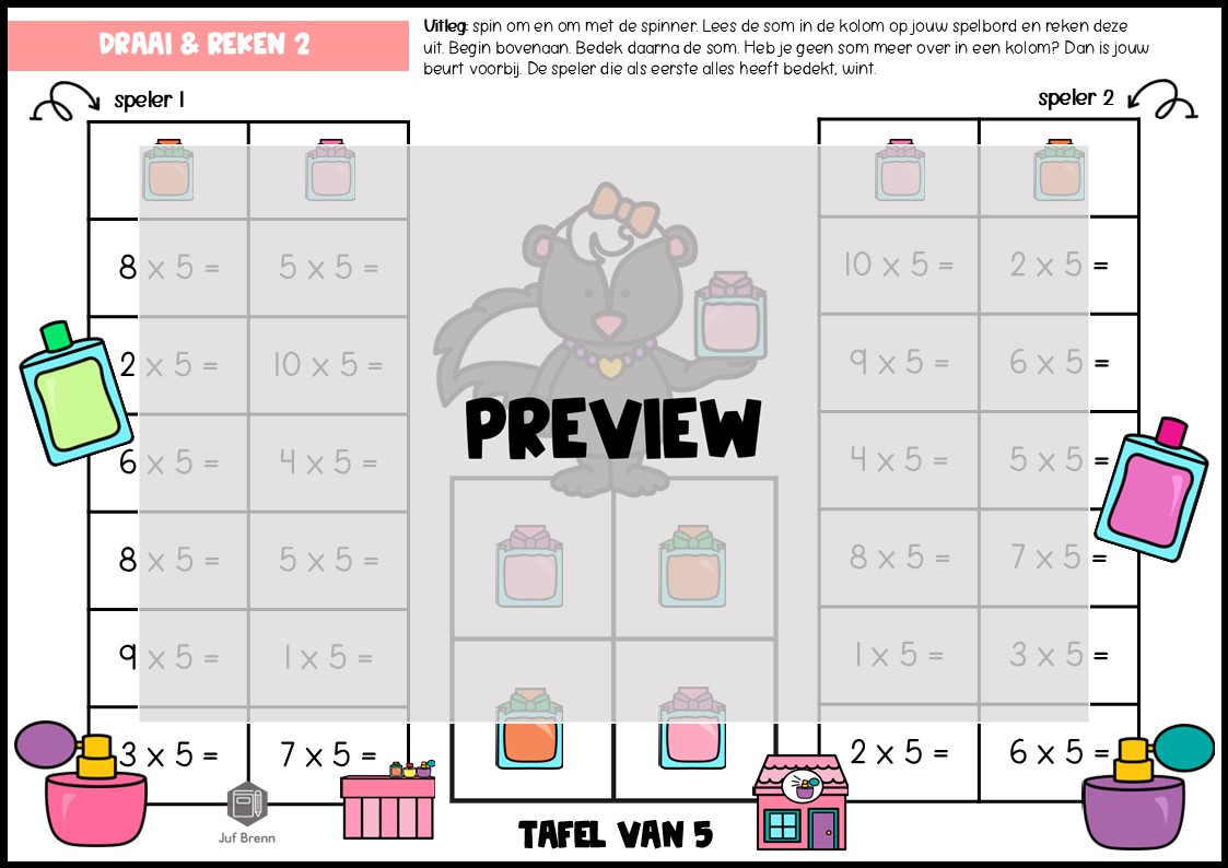 SPELLENPAKKET: TAFEL VAN 5 - Afbeelding 6