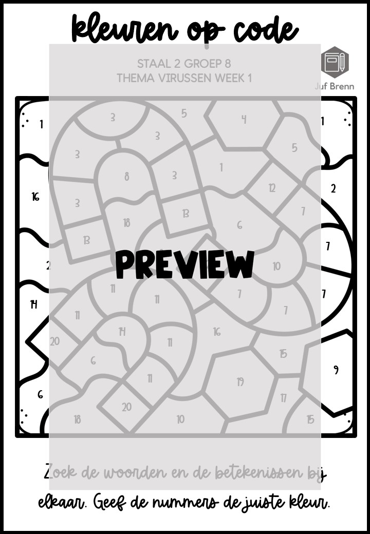 STAAL 2 WOORDENSCHAT KLEUREN OP CODE GROEP 8 THEMA VIRUSSEN - Afbeelding 2