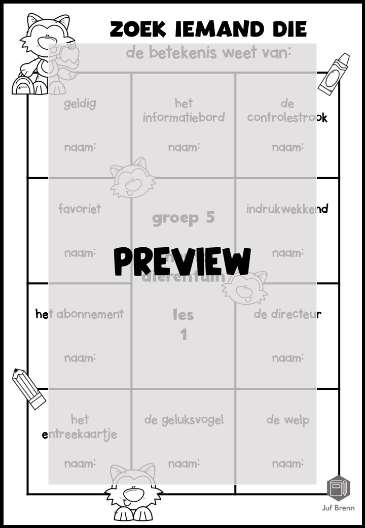 STAAL 1 WOORDENSCHAT ZOEK IEMAND DIE GROEP 5 THEMA DIERENTUIN - Afbeelding 2