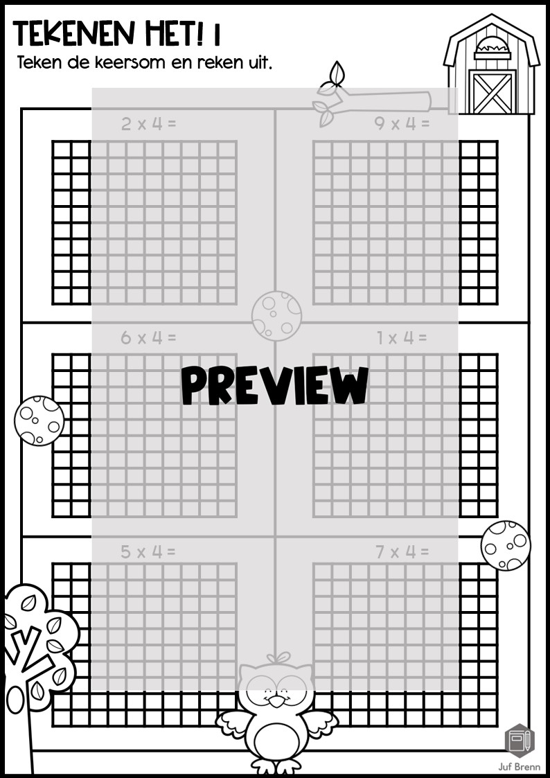 WERKBOEKJE: TAFEL VAN 4 - Afbeelding 2