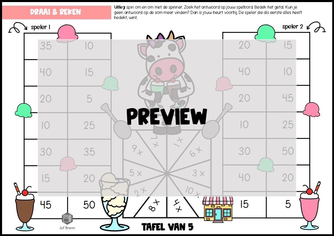 SPELLENPAKKET: TAFEL VAN 5 - Afbeelding 2