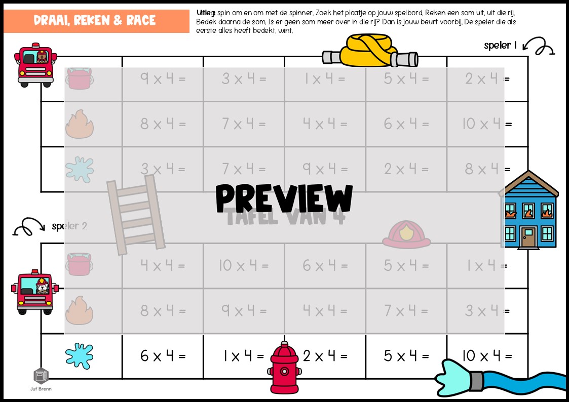 SPELLENPAKKET: TAFEL VAN 4 - Afbeelding 2