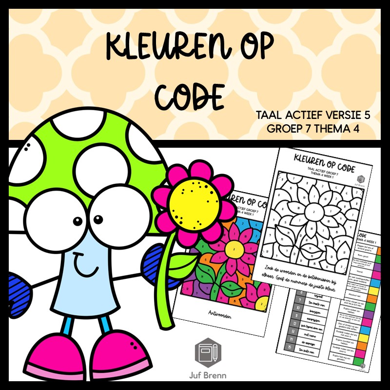 TAAL ACTIEF 5 WOORDENSCHAT KLEUREN OP CODE GROEP 7 THEMA 4