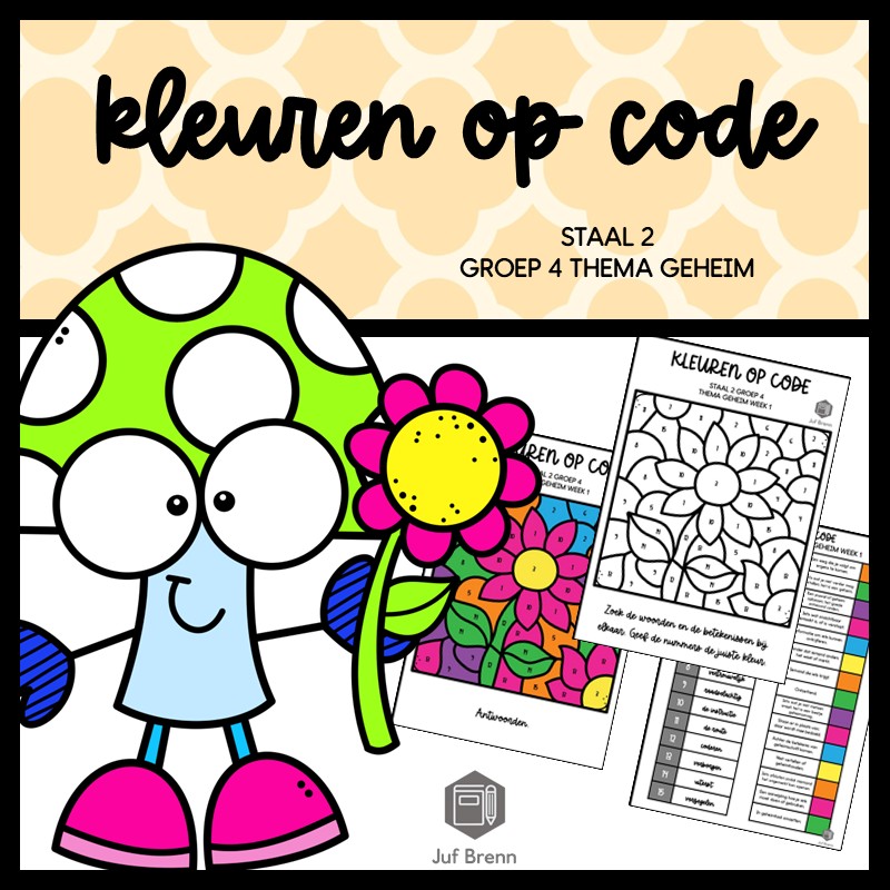 STAAL 2 WOORDENSCHAT KLEUREN OP CODE GROEP 4 THEMA GEHEIM