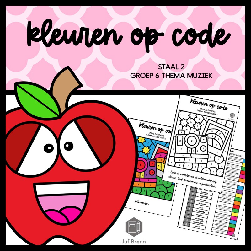 STAAL 2 WOORDENSCHAT KLEUREN OP CODE GROEP 6 THEMA MUZIEK
