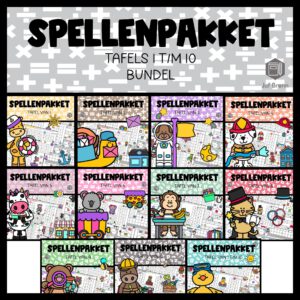 SPELLENPAKKET BUNDEL: TAFELS 1 T/M 10