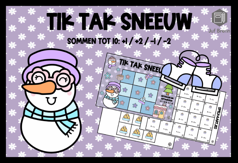 TIK TAK SNEEUW: OPTELLEN & AFTREKKEN +1 / +2 / -1 /-2