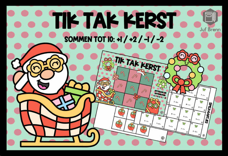 TIK TAK KERST: OPTELLEN & AFTREKKEN +1 / +2 / -1 /-2