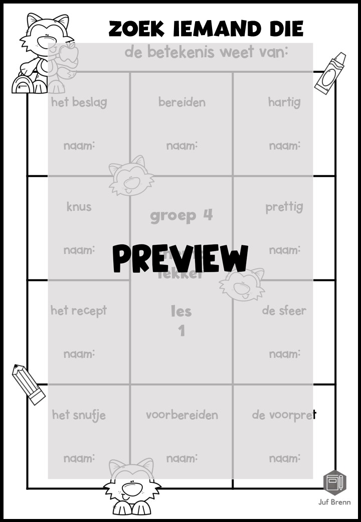 STAAL 1 WOORDENSCHAT ZOEK IEMAND DIE GROEP 4 THEMA LEKKER - Afbeelding 2