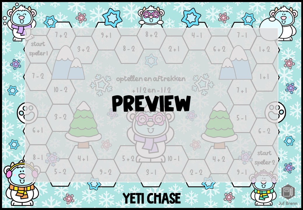 YETI CHASE: SOMMEN TOT 10 +1 / +2 / -1 / -2 - Afbeelding 2