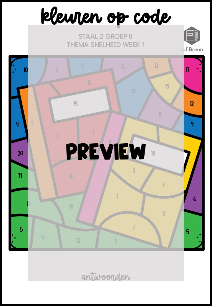 STAAL 2 WOORDENSCHAT KLEUREN OP CODE GROEP 8 THEMA SNELHEID - Afbeelding 4
