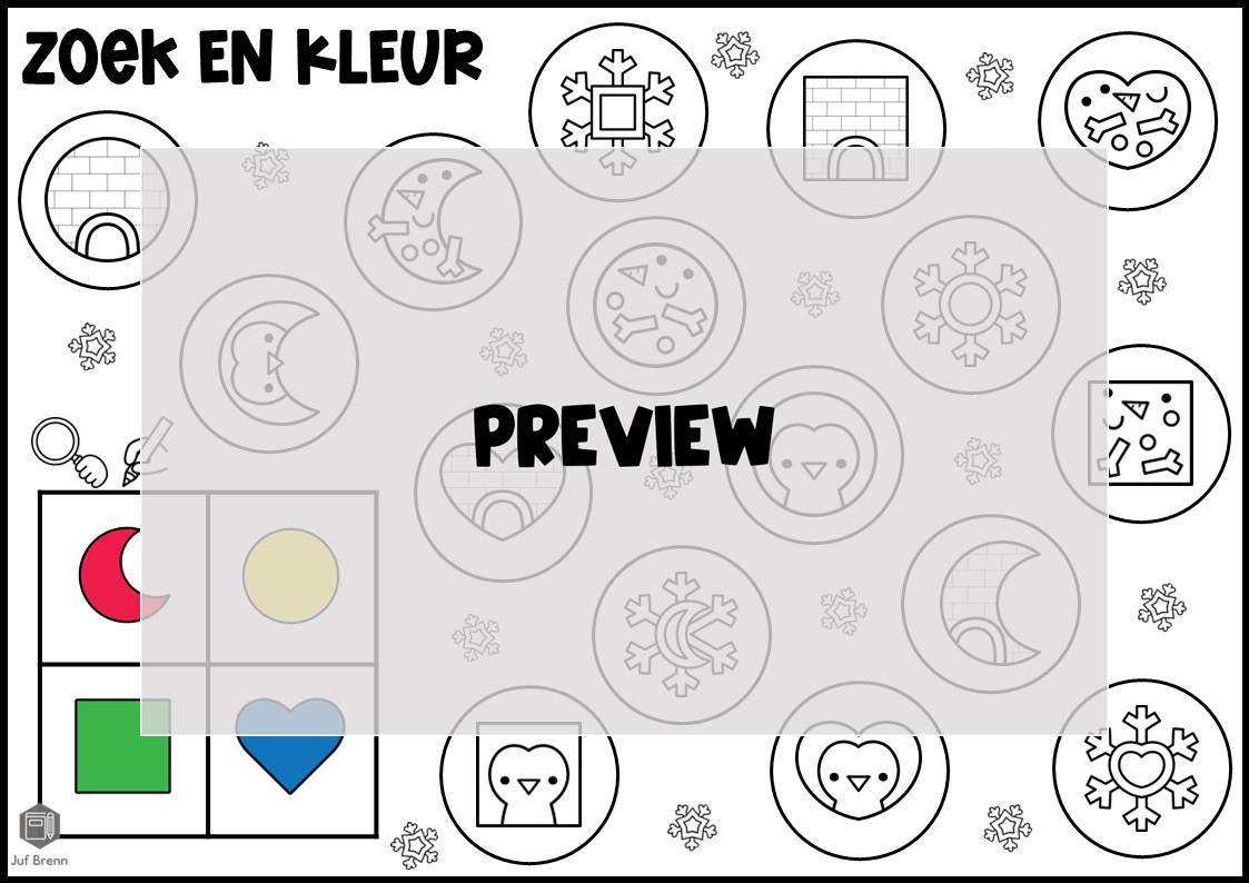 ZOEK & KLEUR WINTER: VORMEN - Afbeelding 2