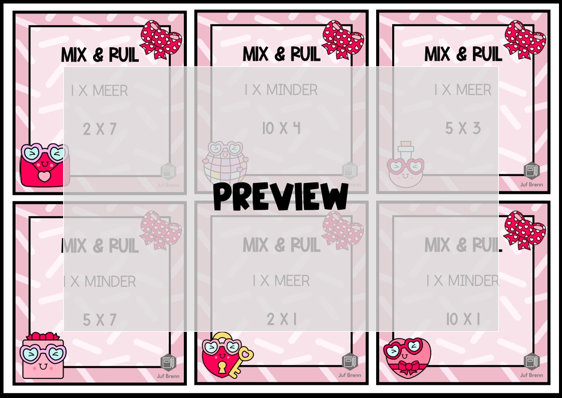 MIX VRAAG & RUIL: KEERSOMMEN 1 X MEER 1 X MINDER - Afbeelding 2