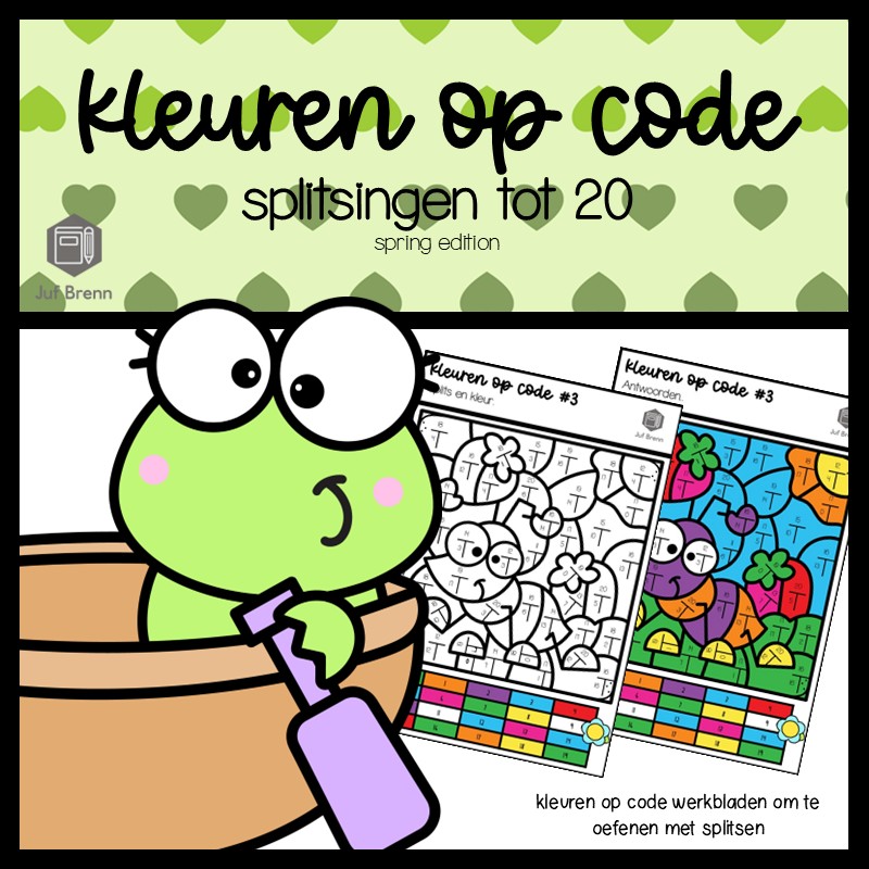 KLEUREN OP CODE LENTE SPLITSINGEN TOT 20