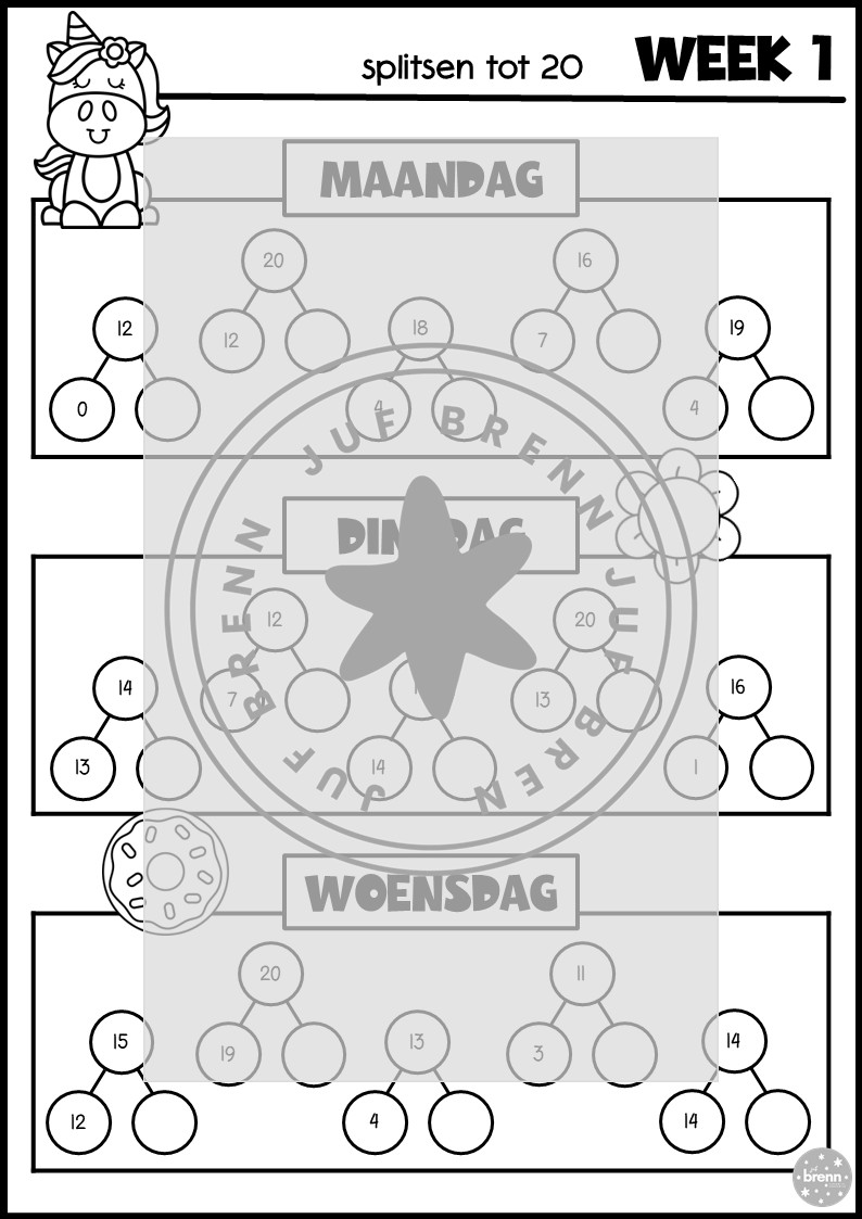 WERKBOEKJE: IEDERE DAG SPLITSEN TOT 20 - Afbeelding 2