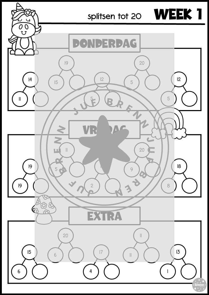 WERKBOEKJE: IEDERE DAG SPLITSEN TOT 20 - Afbeelding 3
