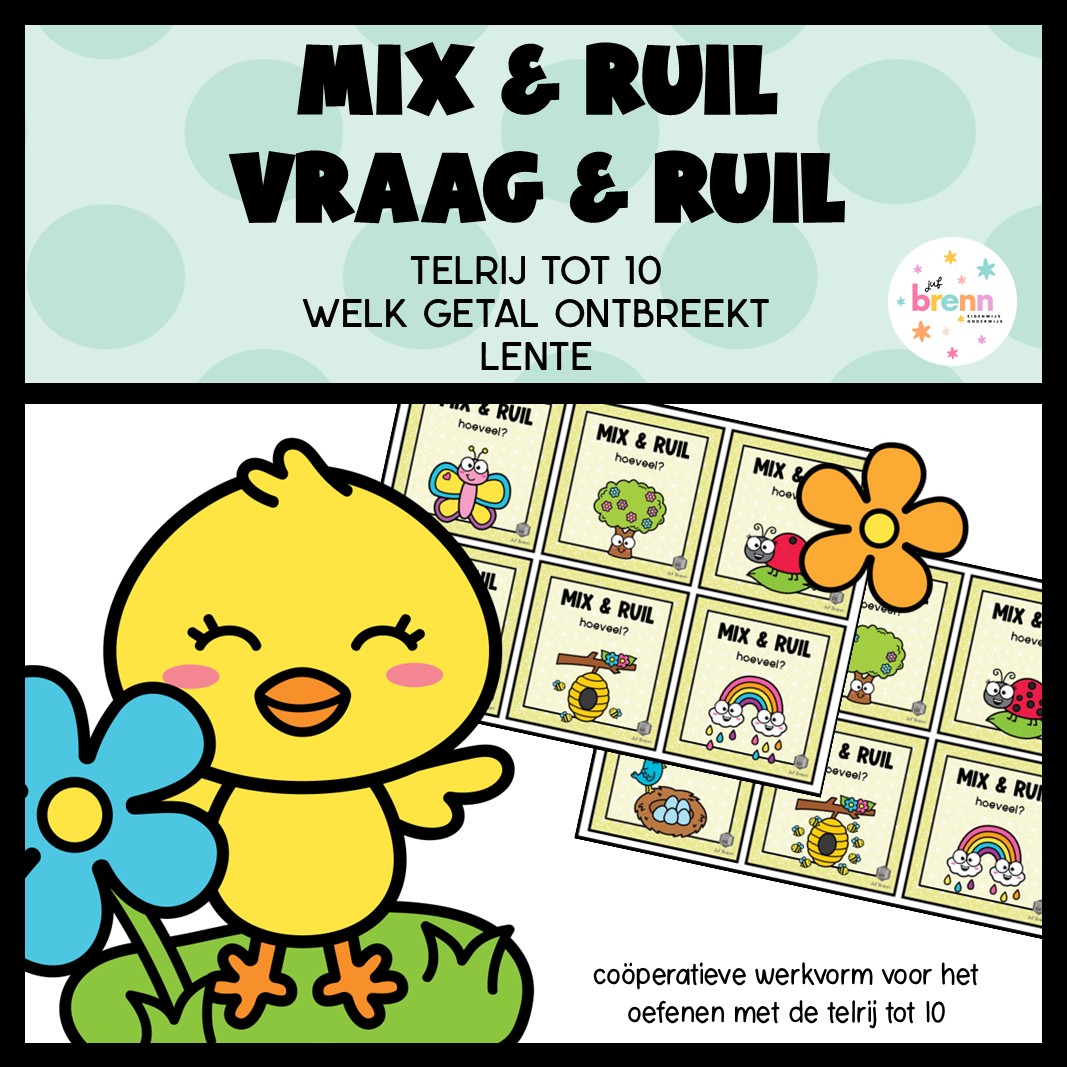 MIX VRAAG & RUIL: WELK GETAL ONTBREEKT TELRIJ TOT 10 LENTE