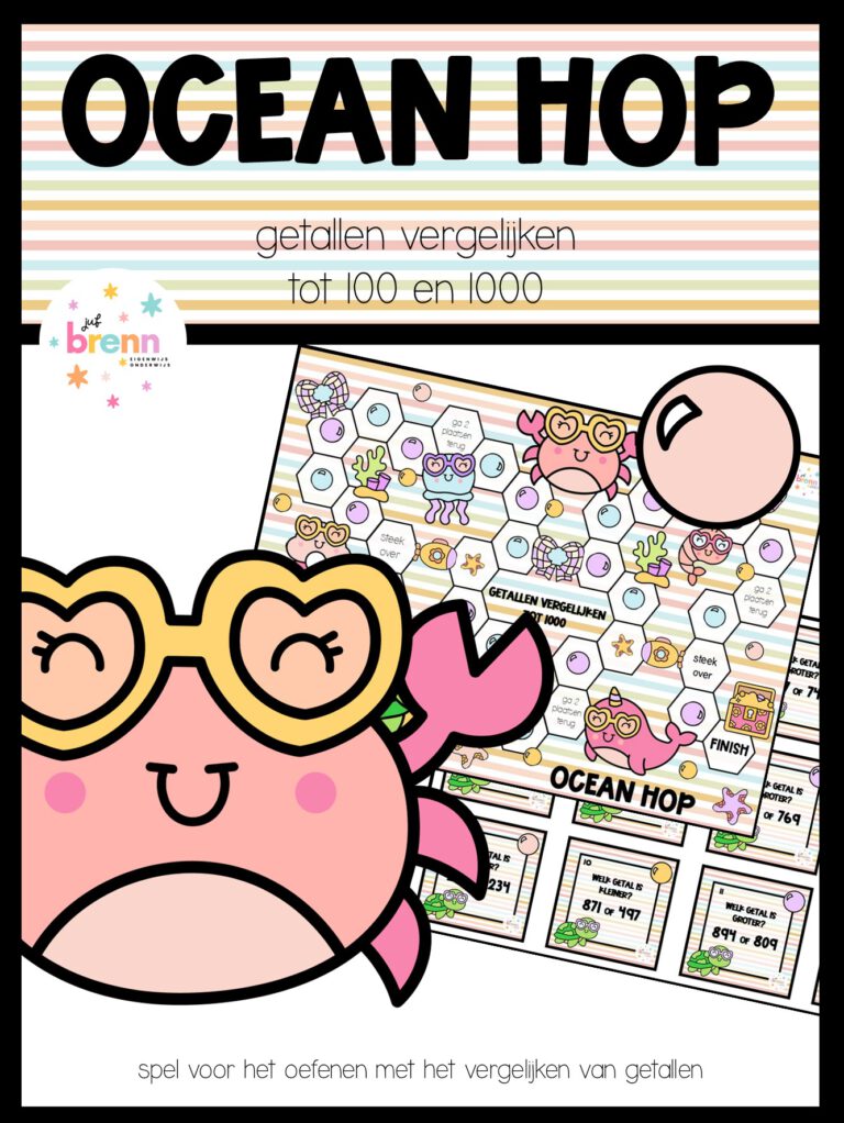 OCEAN HOP: GETALLEN VERGELIJKEN TOT 100 EN 1000